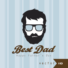 Father's day greeting card vector illustration