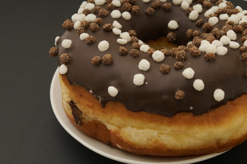 donuts on a black background