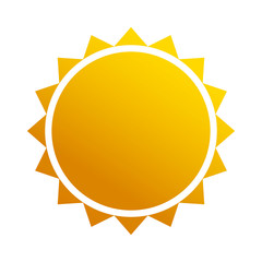 sun icon over white background. colorful design. vector illustration