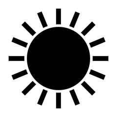 silhouette sun icon over white background. vector illustration