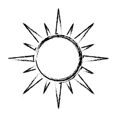 sun icon over white background. vector illustration