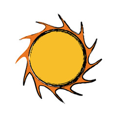 sun icon over white background. colorful design. vector illustration