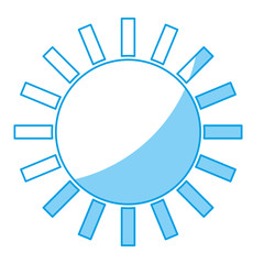 geometric sun icon over white background. vector illustration