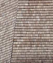 Detail of wooden roof tiles usable as background or texture