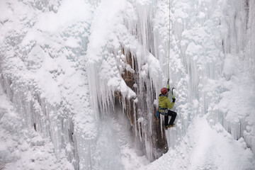 Ouray Ice Park Solo Climber