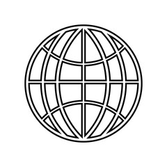 global sphere icon over white background. vector illustration