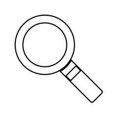 magnifying glass icon over white background. vector illustration