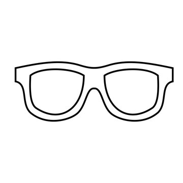glasses accessory icon over white background. vector illustration