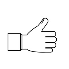 human hand icon over white background. vector illustration