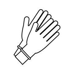 human hands icon over white background. vector illustration