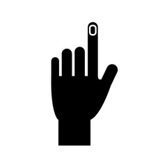 human hand icon over white background. vector illustration