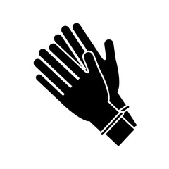 Obraz premium human hands icon over white background. vector illustration