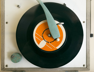 Record player close up shot. © ardasavasciogullari