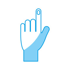 human hand icon over white background. vector illustration