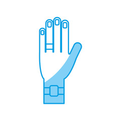 Obraz premium human hand icon over white background. vector illustration