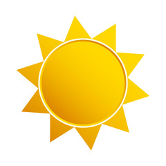 sun icon over white background. colorful design. vector illustration