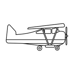 plane icon over white background. vector illustration