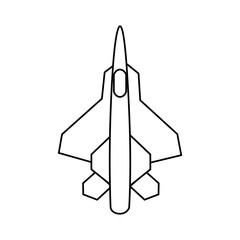 war plane icon over white background. vector illustration