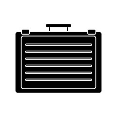 business briefcase icon over white background. vector illustration