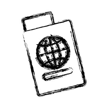 passport document icon over white background. vector illustration