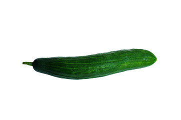 Cucumber isolated on white background. Vegan food.