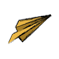 paper plane icon over white background. vector illustration