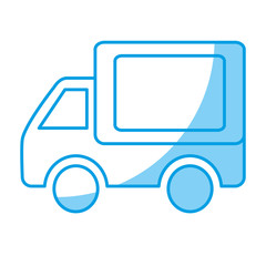 cargo truck icon over white background. vector illustraiton