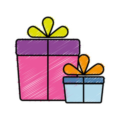 gift boxes icon over white background. vector illustration