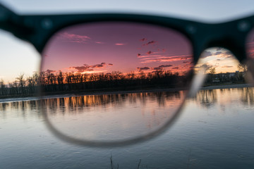 Polarizing effect of sunglasses