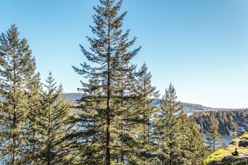 Girl at Quarry Rock at North Vancouver, BC, Canada