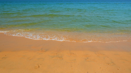 Fototapeta na wymiar clear Beach, Ocean wave sand beach., Thailand.