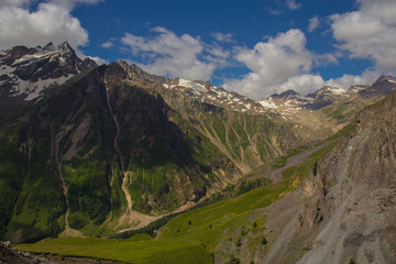 Slope of the mountains of the Elbrus region