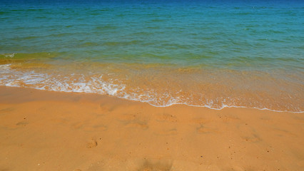 Fototapeta na wymiar clear Beach, Ocean wave sand beach., Thailand.