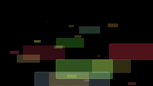 Fantastic video animation with rectangle objects in motion, 4096x2304 loop 4K