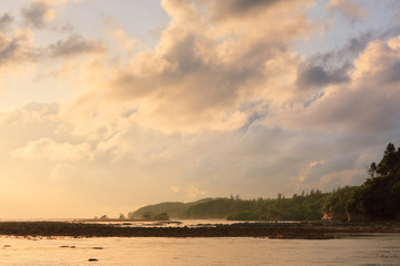Rocky beach at tip of Borneo