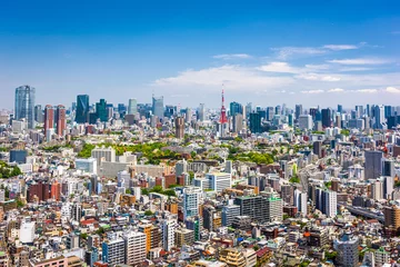 Foto op Canvas Skyline van Tokio © SeanPavonePhoto