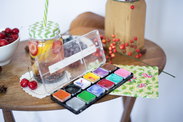 palette of colors for paint, painter