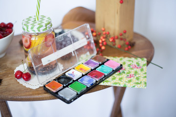 palette of colors for paint, painter