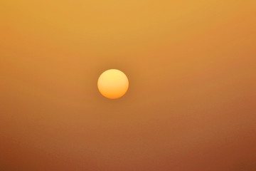 Sunset scene in a rural hilly terrine in India