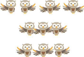 owl cute in isolate background