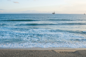 Fototapeta na wymiar Bolsa Chica Beach in Huntington Beach, Southern California 