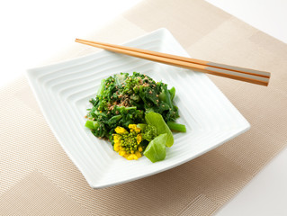 白菜の花のごま和え