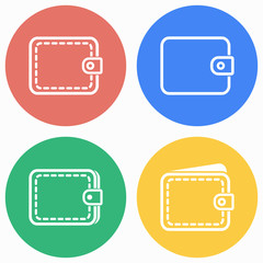 Wallet icon set.