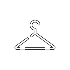 Hanger vector icon in line style. Wardrobe hanger flat illustration.