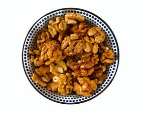 walnuts isolated on white background