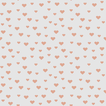 Seamless pattern with hearts in vintage colors