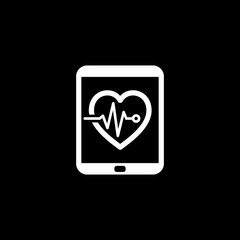 Fototapeta premium Cardiogram and Medical Services Icon. Flat Design.