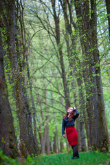 girl and forest