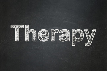 Obraz premium Healthcare concept: Therapy on chalkboard background
