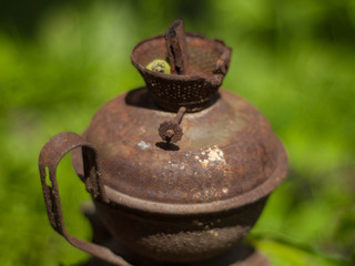 Old rusty lamp